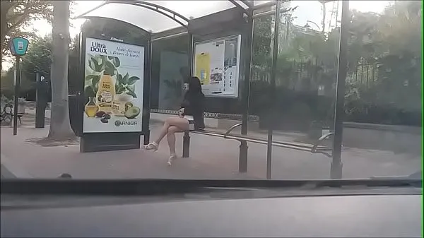 XXX bitch at a bus stop warm Movies
