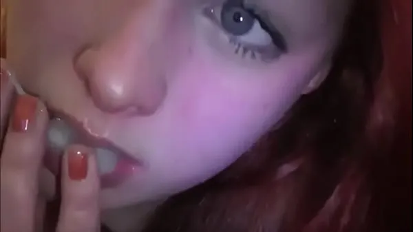 XXX Married redhead playing with cum in her mouth warm Movies