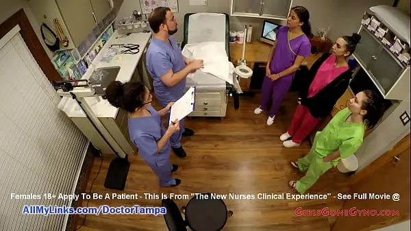 XXX CNA Interna Reina, Lenna Lux, Angelica Cruz Preform First Experience Medically Checking Patients While Instructor Nurse Lilith Rose and Doctor Tampa Look On To Assess What The New Nurses Have Learned During Their Classes Filem hangat