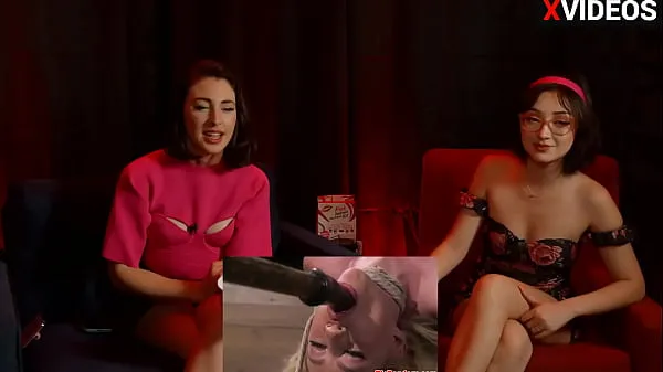 XXX Three Hotties React to BDSM Porn warm Movies