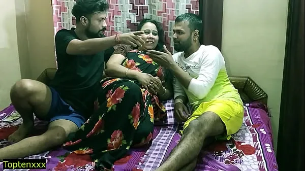 XXX Indian hot randi bhabhi fucking with two devor !! Amazing hot threesome sex varme filmer