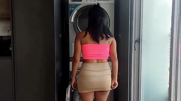 XXX Latina stepmom get stuck in the washer and stepson fuck her warm Movies